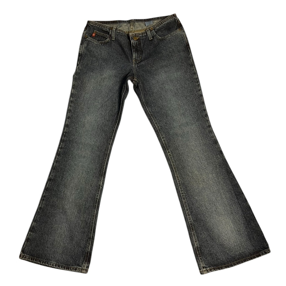 Deadstock Mudd Y2k Low Rise Flare Bell Bottom Dark Denim Jeans Size 11